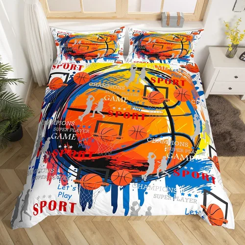 Miniatura 53 de Juego de funda de edredón para niños con diseño de gato lindo, tamaño individual, juego de ropa de cama con hojas de flores, luna, noche y cielo