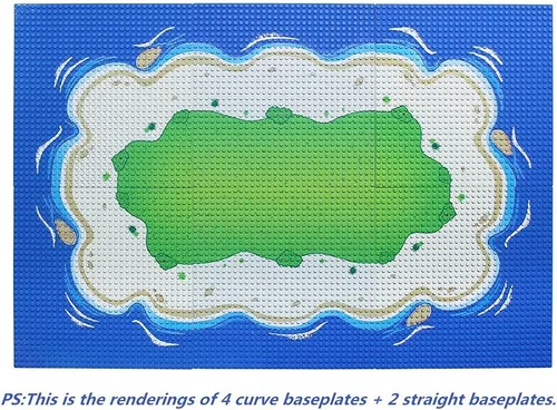 Miniatura 8 de Placa base clásica azul para playa de City Road, placa base de agua Ocean Island Street de 10 x 10 pulgadas, kit de juguete de mar piratas