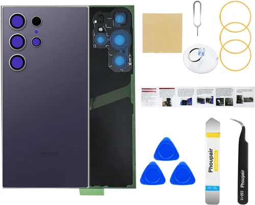 Miniatura 15 de Reemplazo de cristal trasero para Samsung Galaxy S24 con kit de herramientas de reparación profesional (Amber Yellow)