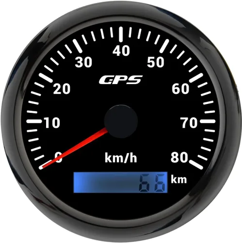 Miniatura 20 de ELING Velocímetro GPS de 3.346 in 0-200 MPH Kit de medidor de velocidad para coche, camión, motocicleta con 7 retroiluminaciones 12 V 24 V