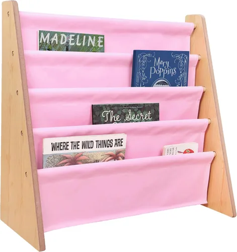 Miniatura 10 de Wildkin estantería de lona para niños y niñas, diseño de madera con cuatro estantes de tela, mantén las habitaciones, salas de juegos y aulas
