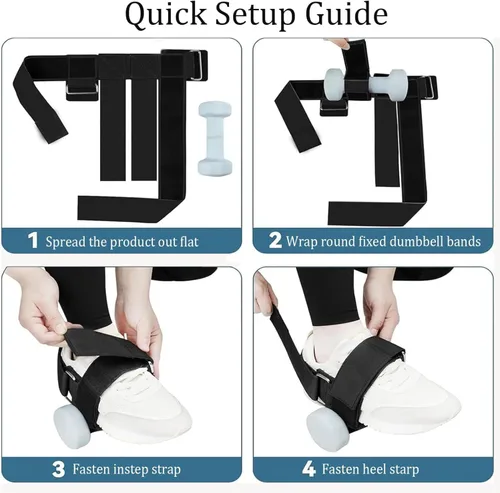 Miniatura 2 de Dumbbell Foot Attachment, Tibialis Trainer, Adjustable Ankle Weights, Leg Workouts at Home for Hip Flexors,Ankle Straps for Weight Lifting,Shin