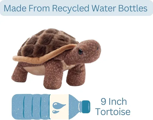 Miniatura 9 de The Petting Zoo - Peluche de tortuga de granja, regalos para niños, animales de granja salvajes, juguete de peluche de tortuga de 9 pulgadas
