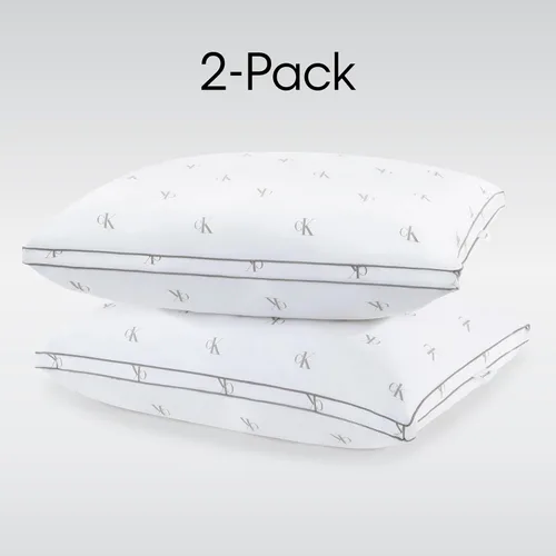 Miniatura 6 de Calvin Klein Logo Medium 20 x 36 pulgadas - Juego de 2 almohadas de cama para dormir, color blanco
