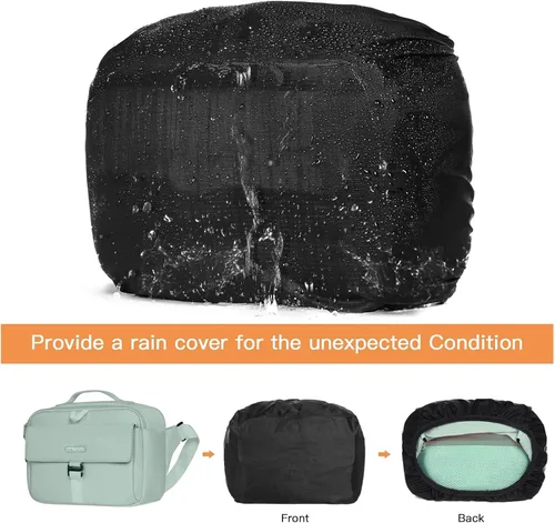 Miniatura 5 de MOSISO Bolsa de Hombro para Cámara Estuche Bandolera Cruzada, Bolso de Mano Acolchado Compacto para Fotografía DSLR/SLR/Sin Espejo con Cubierta