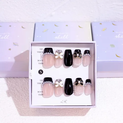 Miniatura 18 de LIGHT RAIN - Uñas a presión medianas con diseño de galaxia Andromeda, de lujo, reutilizables, de siete capas, con acabado UV, uñas postizas hechas a