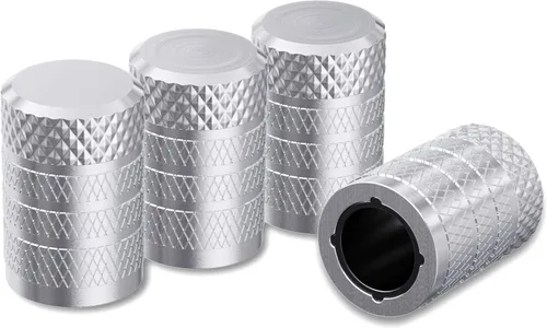Miniatura 7 de Tapas de válvula de neumático, 4 unidadess/paquete, de aluminio anodizado tapa de válvula de neumático, resistente a la corrosión, cubiertas Rojo