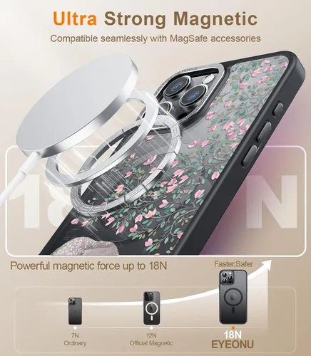 Miniatura 540 de Goodon para iPhone 15 Pro Max con protector de pantalla de privacidad, compatible con Magsafe, funda translúcida mate a prueba de golpes - Linda