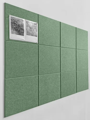 Miniatura 46 de Tabla de corcho alternativa de 24 x 36 pulgadas, paquete de 6 azulejos de pared de fieltro con pestañas adhesivas extraíbles seguras, tableros