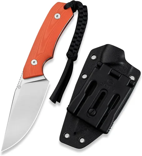 CIVIVI Gander Cuchillo de Hoja Fija con Funda Kydex, Hoja 14C28N de 3.63" Tang Completo Mango G10, Diseñado por Matt Gentry para Caza Camping EDC