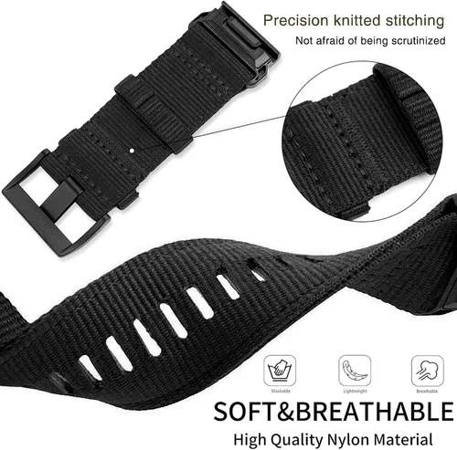 Miniatura 4 de Abanen Correas de reloj de nailon de 0.866 pulgadas de ajuste rápido mejoradas para Garmin Fenix 8 de 1.772 pulgadas / Fenix 7 / epix Pro 1.772
