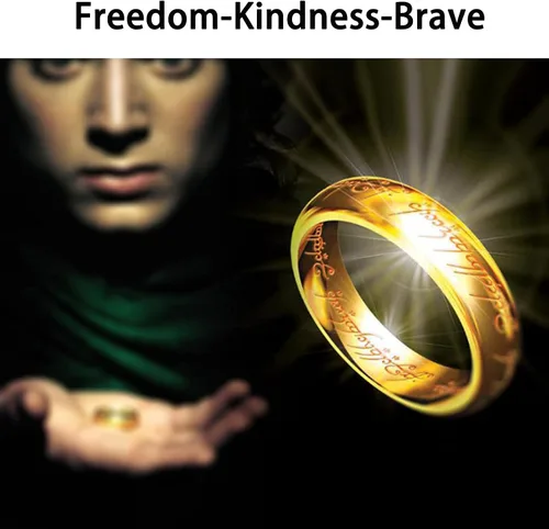 Miniatura 4 de Godyce Tungsten Rings for Men One Ring Lord of Rings Gifts Fidget Ring Spinner Rings Wedding Bands for Him Memorial Day Anime Cosplay Costume Ring