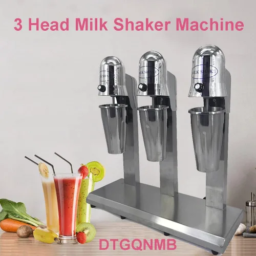 Miniatura 3 de Mezclador de batido de 3 cabezas, 110 V 18000 RMP Máquina eléctrica para batido de leche comercial con 3 tazas de 27.1 fl oz, mezclador espumador