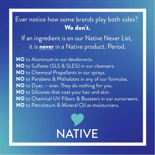 Miniatura 9 de Desodorante Native Contiene Ingredientes Derivados Naturalmente, Control de Olor de 72 Horas Aromas de Temporada para Mujeres y Hombres, Sin