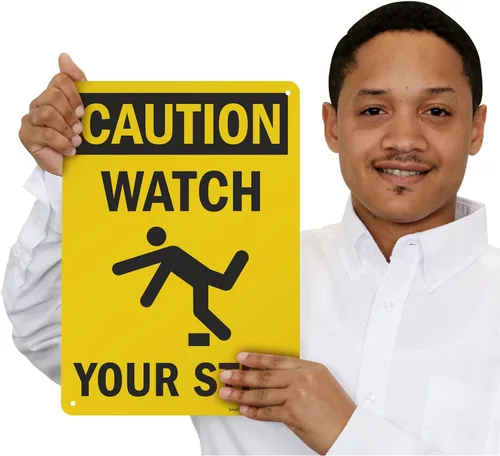 Miniatura 4 de Signo de seguridad SmartSign, leyenda "Caution: Watch Your Step", negro sobre amarillo, Negro y amarillo, 1