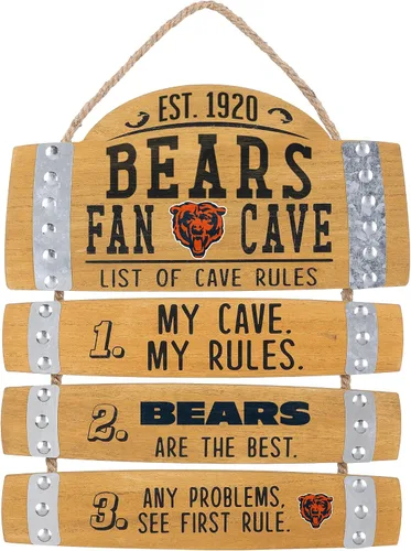 Miniatura 8 de FOCO Letrero colgante de pared con logotipo de equipo de la NFL