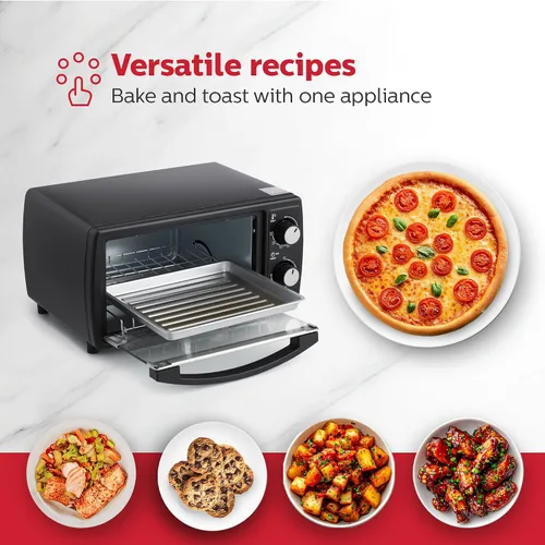 Miniatura 6 de Holstein Housewares Horno Tostador de Mostrador de 4 Rebanadas con Temporizador de 60 Minutos Incluye Bandeja y Rejilla de Alambre, Perfecto