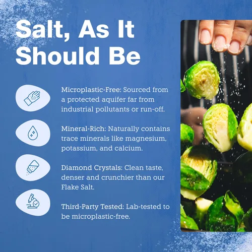 Miniatura 4 de Vera Salt Fleur de Sel - Sal de primavera - Paquete de 6.35 oz - Cristales cosechados a mano de España - Formados naturalmente con delicado crujido