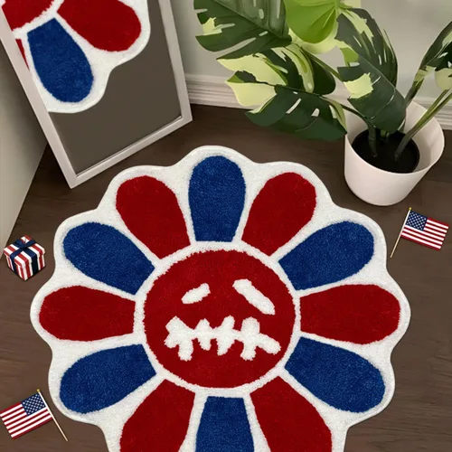 Miniatura 18 de Trippy Alfombra de Cara Feliz Alfombras Geniales Tufted de Secado Rápido Tapetes de Baño para Baño Antideslizantes Tapete de Baño Absorbente de Agua
