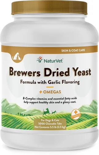 Miniatura 10 de NaturVet Brewers Fórmula de Levadura Seca con Sabor a Ajo Más Vitaminas para Perros y Gatos, Polvo, Fabricado en los Estados Unidos con Ingredientes