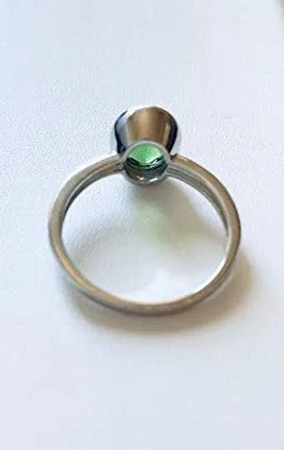 Miniatura 4 de R10709BG - Anillo clásico ovalado de 0.276 x 0.354in, 1,68 quilates, color verde