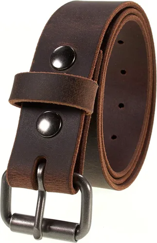 Miniatura 2 de The Retro Rider - Cinturón de cuero clásico para hombre, 1 12 pulgadas de ancho, fabricado en los Estados Unidos