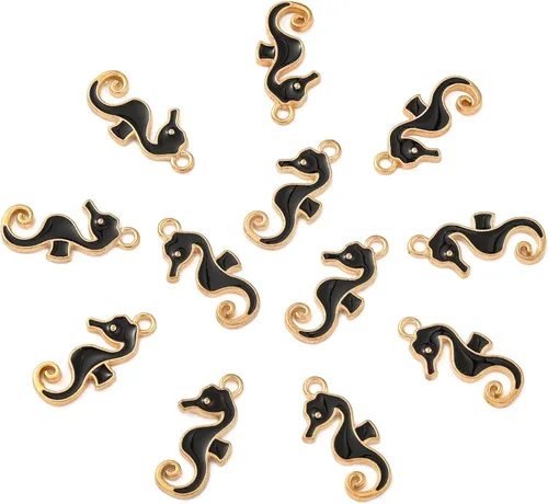 Miniatura 16 de DanLingJewelry 100 dijes de destello blanco esmaltado, dijes de relámpago para hacer joyas 100pcs-Flash Blanco