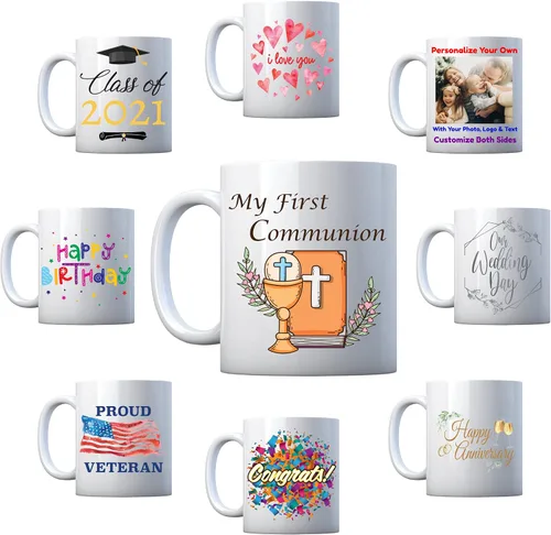 PersonalizationStreet - First Communion - Tazas con fotos personalizadas, personaliza nuestros diseños o crea tu propia taza personalizada, añade
