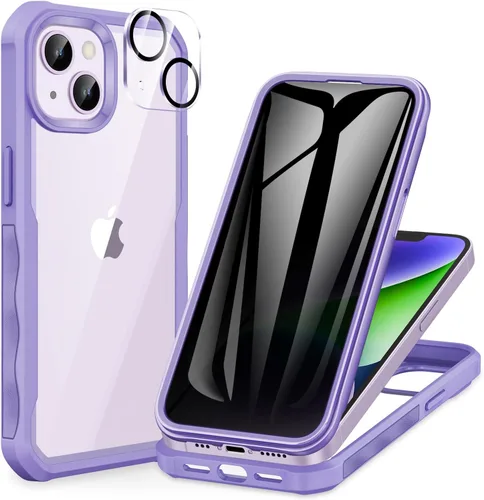 Miniatura 116 de CENHUFO Funda de privacidad para iPhone 11 Pro, funda de cuerpo completo con protector de pantalla de privacidad de vidrio templado 9H integrado