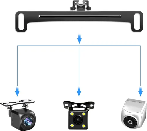 Miniatura 4 de Pixelman Soporte Universal para Cámara de Visión Trasera de Coche y Placa de Matrícula, Montura de Cámara de Respaldo Mejorada de Acero Inoxidable