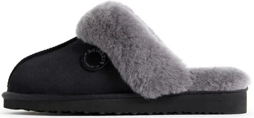 Miniatura 2 de Dearfoams Fireside Sydney Pantuflas anchas de piel de oveja para mujer, para interiores y exteriores
