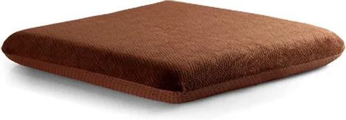 Sigmat Cojín reclinable para personas mayores con espuma viscoelástica de 20 x 20 x 3 pulgadas, cojín de asiento cuadrado grande para silla Marrón