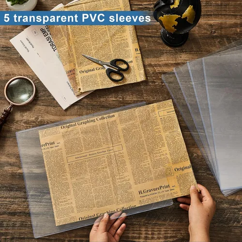 Miniatura 2 de Henoyso 10 protectores rígidos de PVC de 11 x 14 pulgadas, fundas de plástico duro resistentes para pósteres, impresiones, revistas, fotos y papel
