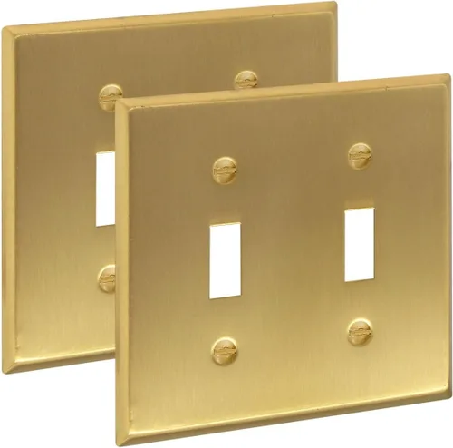 Miniatura 28 de Rio Salto BRASS - Cubierta de pared de metal dorado para toma de corriente o interruptor de luz, placa de pared resistente a la corrosión, cubierta