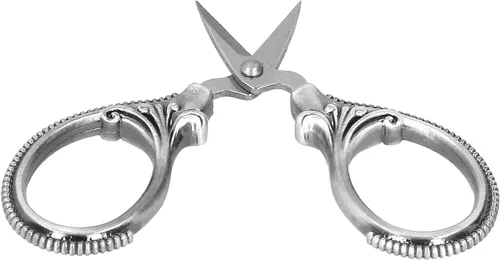 Miniatura 3 de Tijeras de costura de acero inoxidable Tijeras de costura de hilo portátil para bordado a sastre Tijeras de artesanía Cobre antiguo