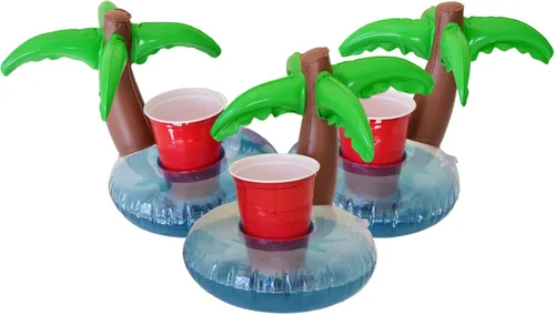 Miniatura 15 de GoFloats Inflatable Pool and Hot Tub Drink Holders (3 Pack) (Choose - Unicorn, Flamingo, Palm Tree and More)