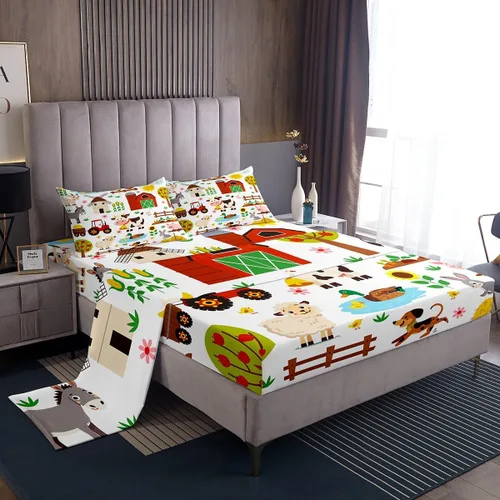 Miniatura 19 de Feelyou Juego de sábanas de Taichi para niños, tamaño individual, juego de sábanas Ying Yang con peces dorados, juego de ropa de cama para niños