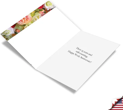Miniatura 2 de NobleWorks Tarjeta de felicitación de 25 aniversario (compañero de trabajo) con sobre de 5 x 7 pulgadas para hombres, mujeres (1 tarjeta) 25 años