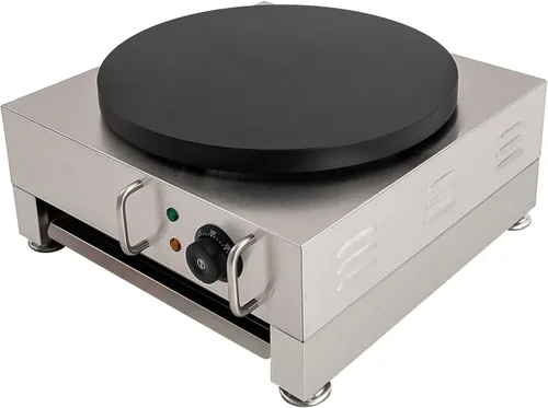 Miniatura 6 de Máquina de crepas comercial de 16 pulgadas de 2200 W, máquina eléctrica para panqueques con placa calefactora redonda antiadherente para crepé