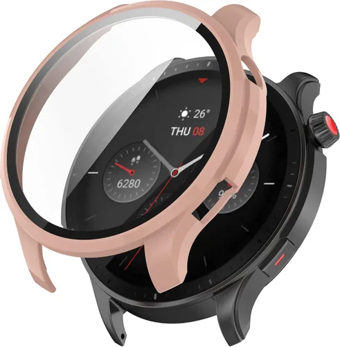 Miniatura 12 de Fundas protectoras de pantalla compatibles con Amazfit GTR 4 Pro/GTR 4 a prueba de golpes, protector delgado, protector delgado con diseño de Negro