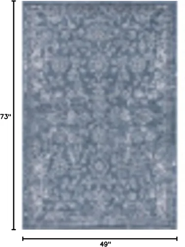 Miniatura 2 de Unique Loom Portland Collection - Alfombra de área Albany (4 pies 1 pulgada x 6 pies 1 pulgada, rectangular, azul/gris)