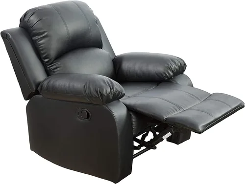 Miniatura 11 de Juego de muebles de sala de estar de cuero reconstituido con sofá reclinable, juego de sofá reclinable, silla de dos cuerpos, juegos de muebles