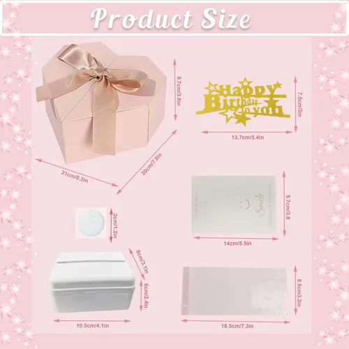 Miniatura 2 de Caja de dinero para regalo en efectivo, caja de regalo para dinero en efectivo, ideas rosadas, caja de regalo con tarjeta y cinta, regalo sorpresa