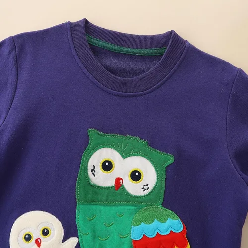 Miniatura 43 de Sudaderas para niñas pequeñas, cuello redondo, sin botones, de manga larga, para invierno, casual, ropa 2T-7T, Dinosaurio