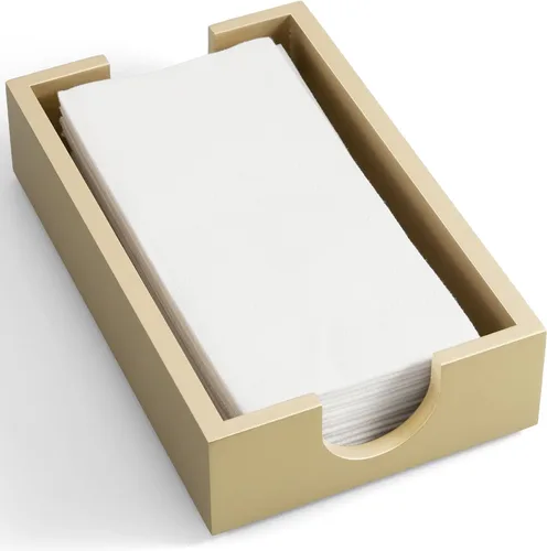 Miniatura 9 de Servilletero de madera de acacia para mesa, servilleteros para servilletas de papel, servilletero plano para almuerzo, servilleteros para decoración