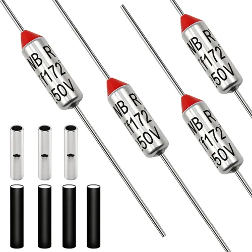 Miniatura 6 de Tnisesm Fusible térmico de metal de 73 grados, 10 unidades, 10 A, 250 V, con conectores a tope no aislados (22-18 AWG) para transformador de motor