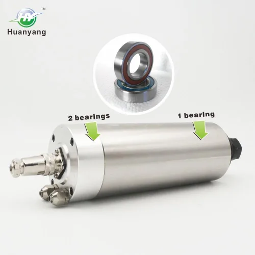 Miniatura 3 de Motor refrigerado por agua del eje del CNC 220V 2.2KW 24000RPM 400hz Φ80mm ER20 3-rodamientos para la máquina de grabado