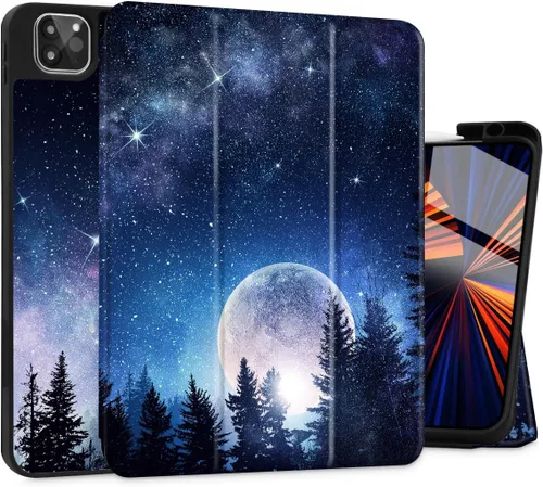 Miniatura 24 de Funda Tuiklol para iPad Pro de 12.9 pulgadas 2022 2021 2020 2018 6th / 5th / 4th / 3rd Gen Built in Pencil Holder Protective Stand Back Cover with