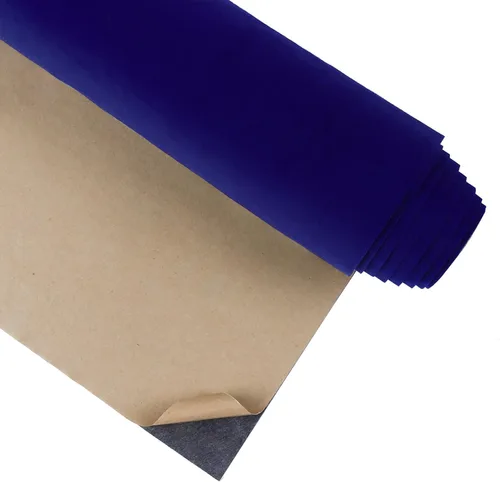 CRE8TIVE - Forro de cajón de terciopelo azul oscuro autoadhesivo para caja de joyería, forro de terciopelo aterciopelado de color, papel de contacto