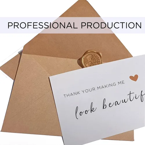 Miniatura 6 de Tarjeta de artista de maquillaje de boda, tarjeta de agradecimiento para peluquería, agradecimiento por hacerme lucir hermosa, tarjeta de boda